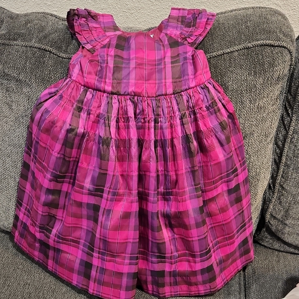 Pink and Purple Plaid Dress